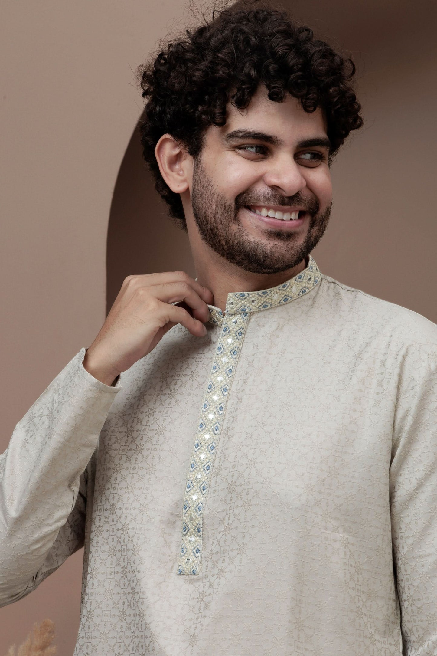 Ivery cotton silk kurta pajama for festive occasions