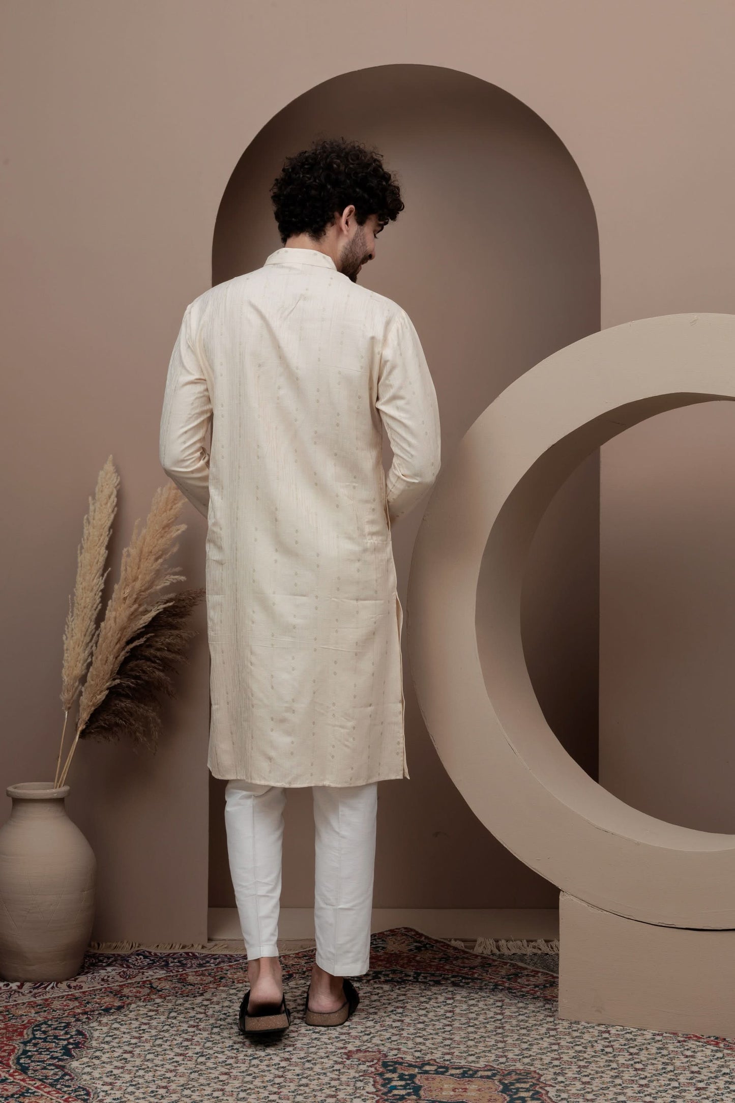 Ivery cotton silk kurta pajama for festive occasions
