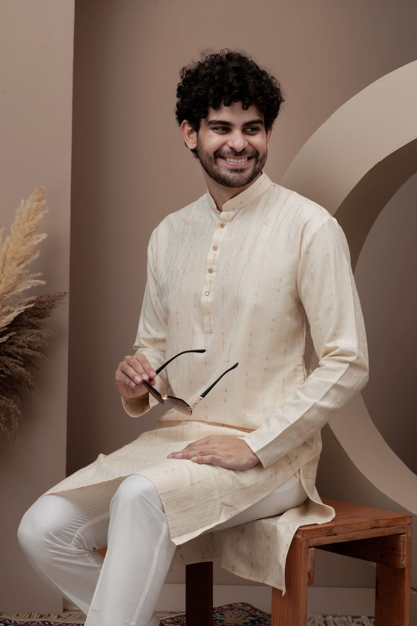Ivery cotton silk kurta pajama for festive occasions