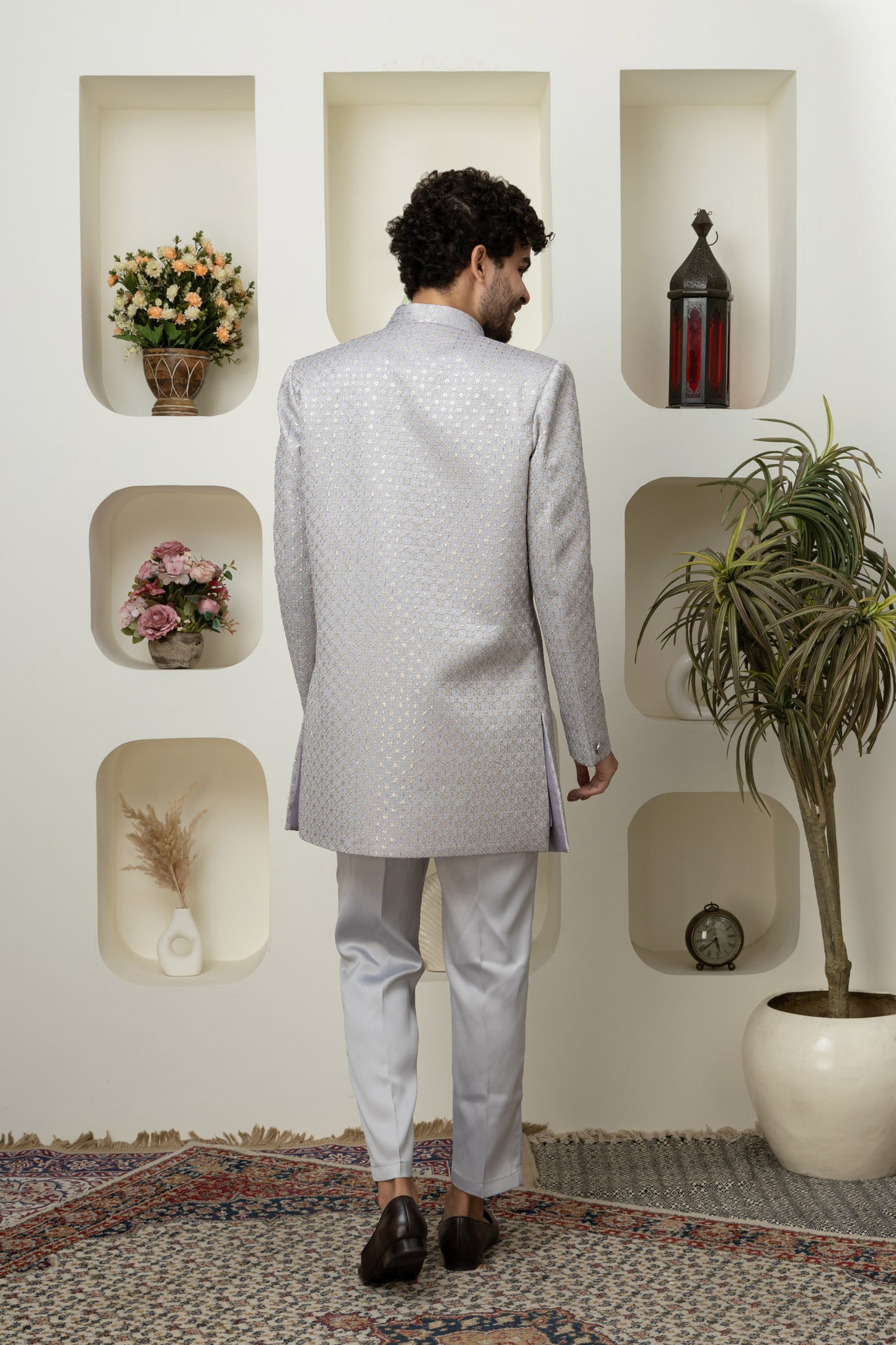 Ash Grey Indo Western in Elegant – Sharp Ethnic Wear for Modern Menswear