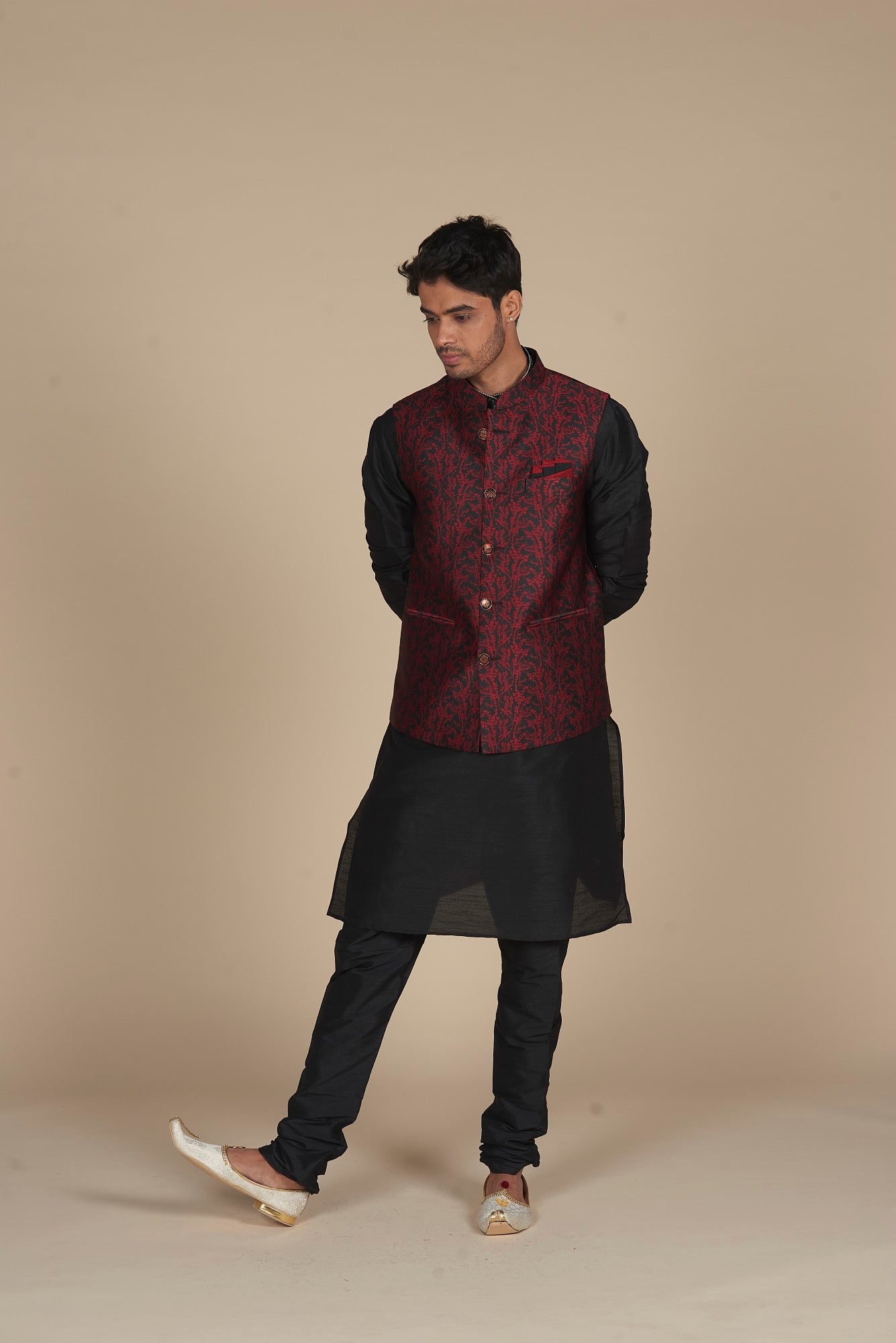 Kurta and Pajama jacket Set
