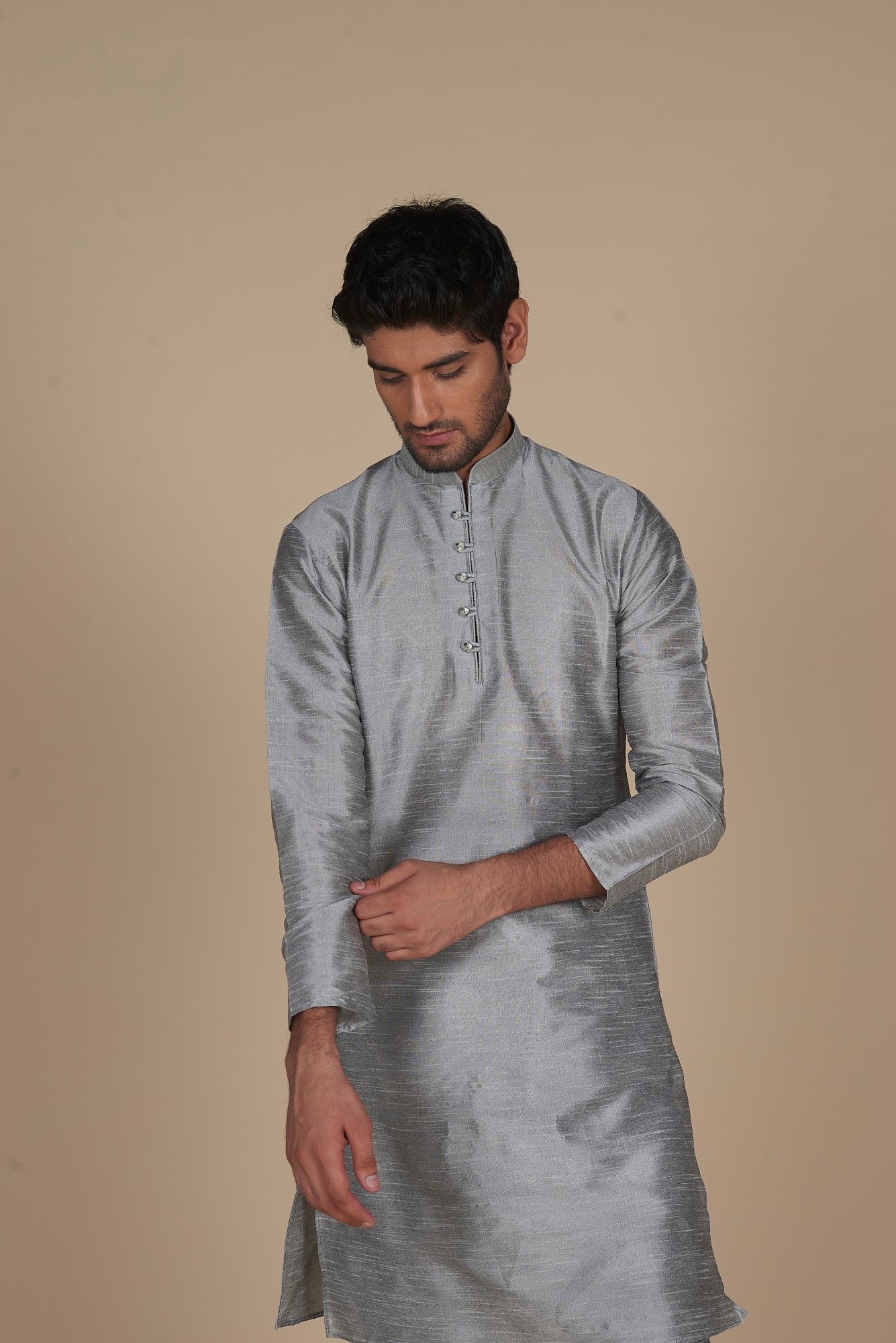 Grey Men's Kurta Pajama Set – Classic Ethnic Style Reinvented