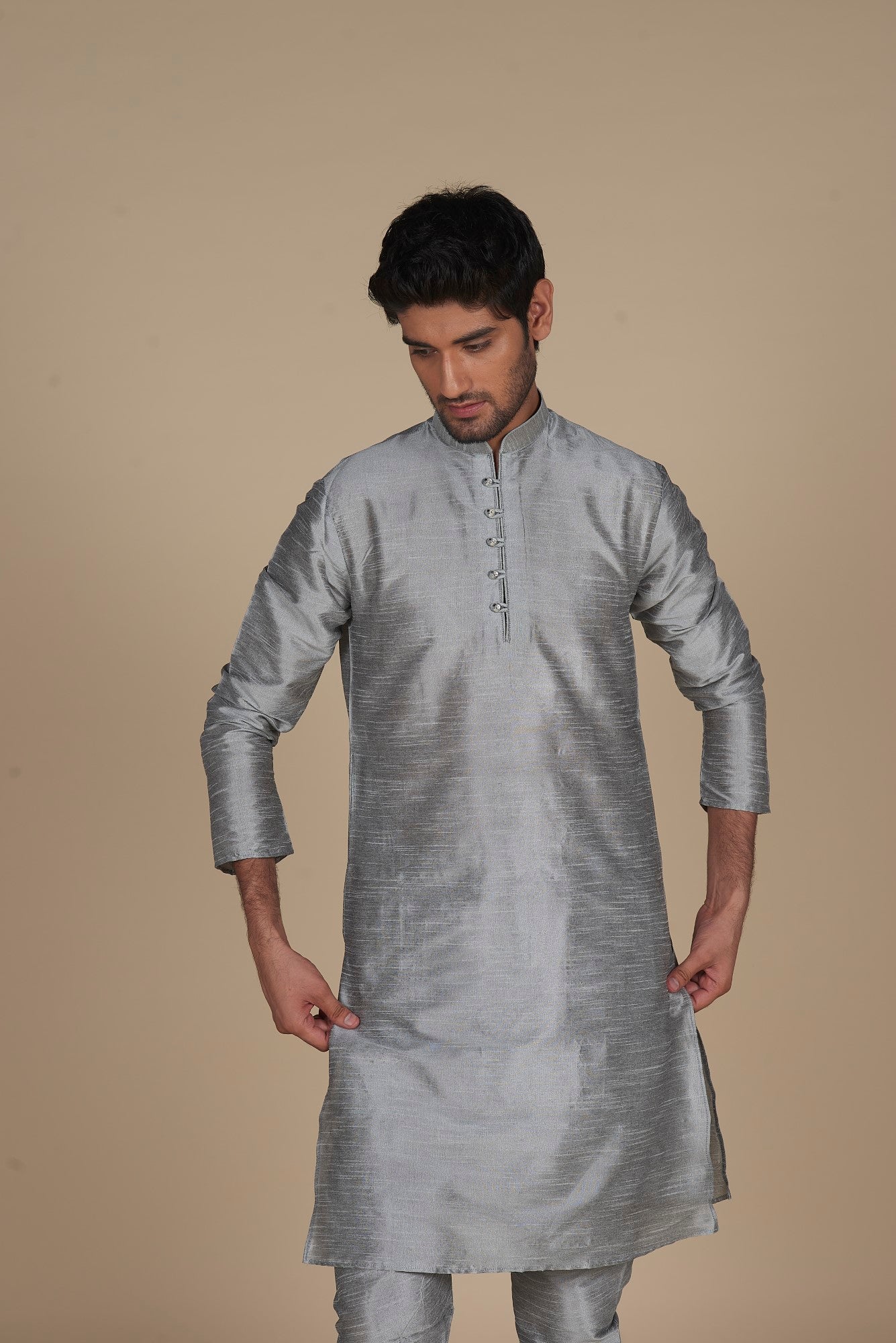 Grey Men's Kurta Pajama Set – Classic Ethnic Style Reinvented