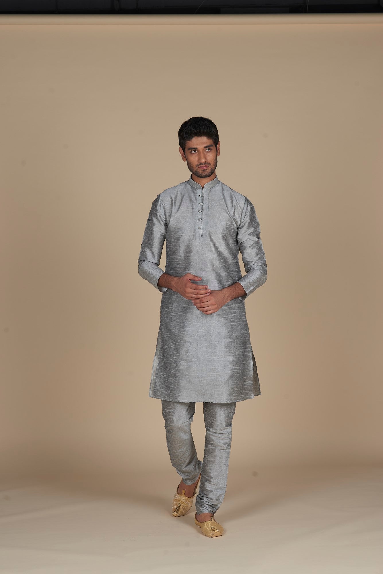 Grey Men's Kurta Pajama Set – Classic Ethnic Style Reinvented