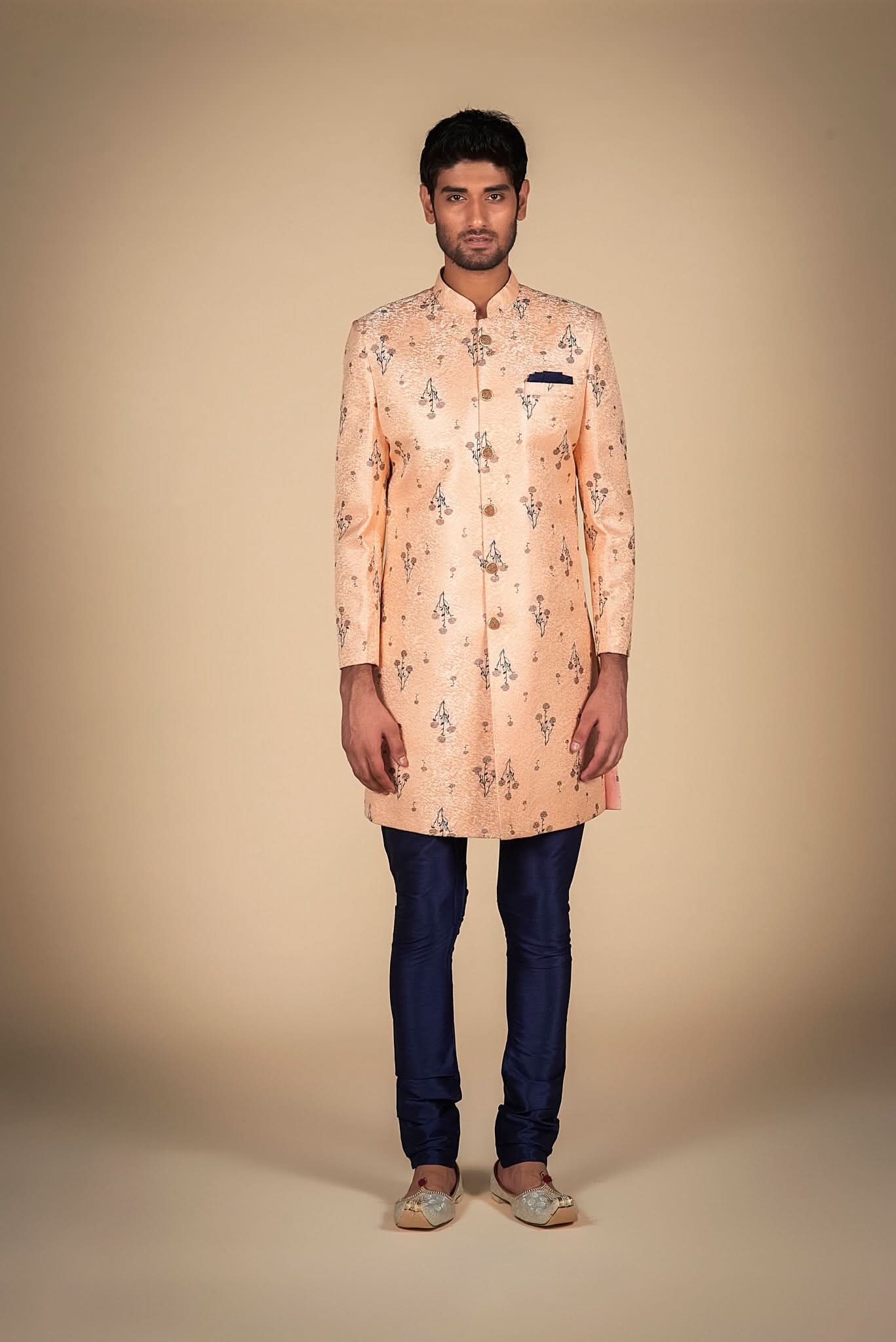 Men's Ethnic Wear – Peach Outfit for Special Moments