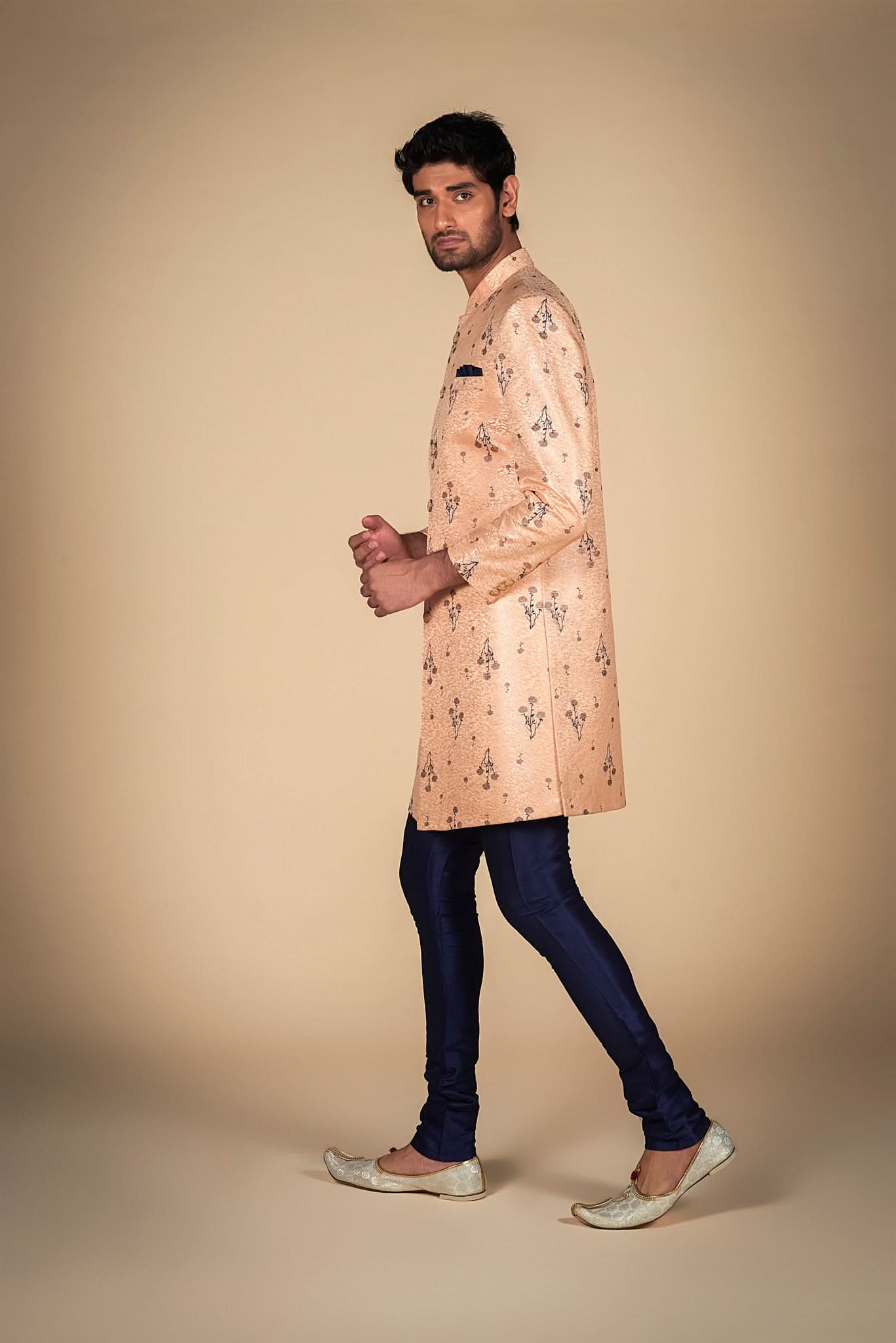 Men's Ethnic Wear – Peach Outfit for Special Moments