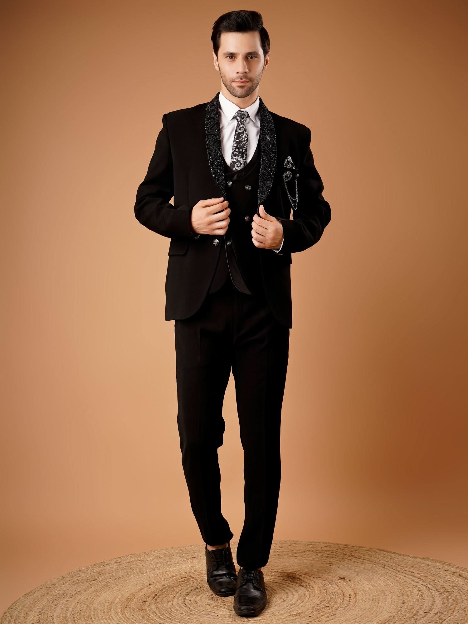 Stand Out in Style: Black Outfit from Our Men's Formal Line Dulha Ghar Stand Out in Style: Black Outfit from Our Men's Formal Line Dulha Ghar