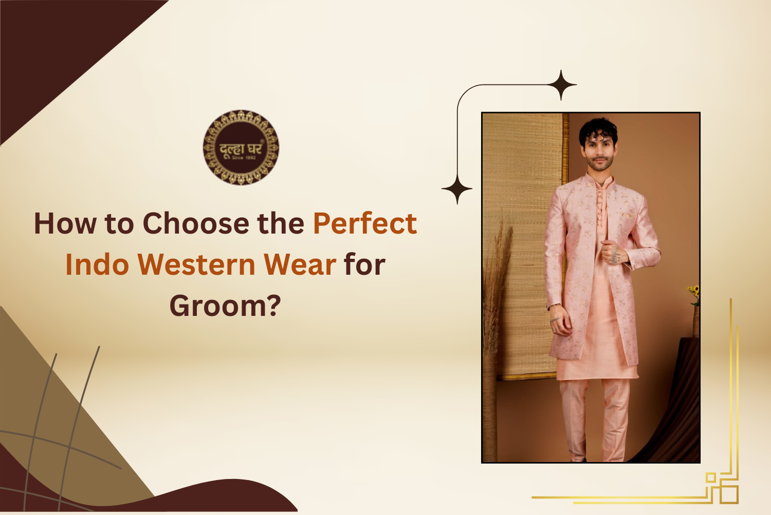 Perfect Indo Western Wear for Groom