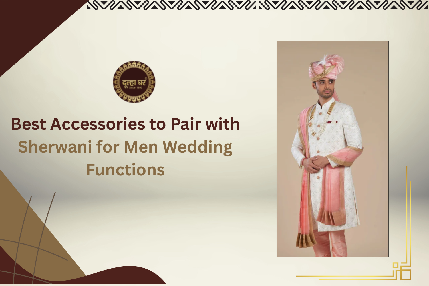 Sherwani for Men Wedding Functions