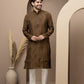 Mehandi cotton silk kurta pajama for festive occasions