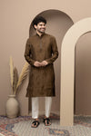 Mehandi cotton silk kurta pajama for festive occasions