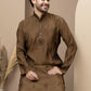 Mehandi cotton silk kurta pajama for festive occasions