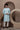 Blue cotton silk kurta pajama  with embroided neck for festive occasions