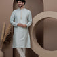 Lime Green cotton silk kurta pajama for festive occasions