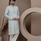 Lime Green cotton silk kurta pajama for festive occasions
