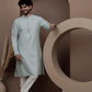 Lime Green cotton silk kurta pajama for festive occasions