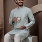 Lime Green cotton silk kurta pajama for festive occasions