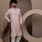 Pink cotton silk kurta pajama for festive occasions