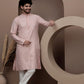 Pink cotton silk kurta pajama for festive occasions