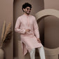 Pink cotton silk kurta pajama for festive occasions