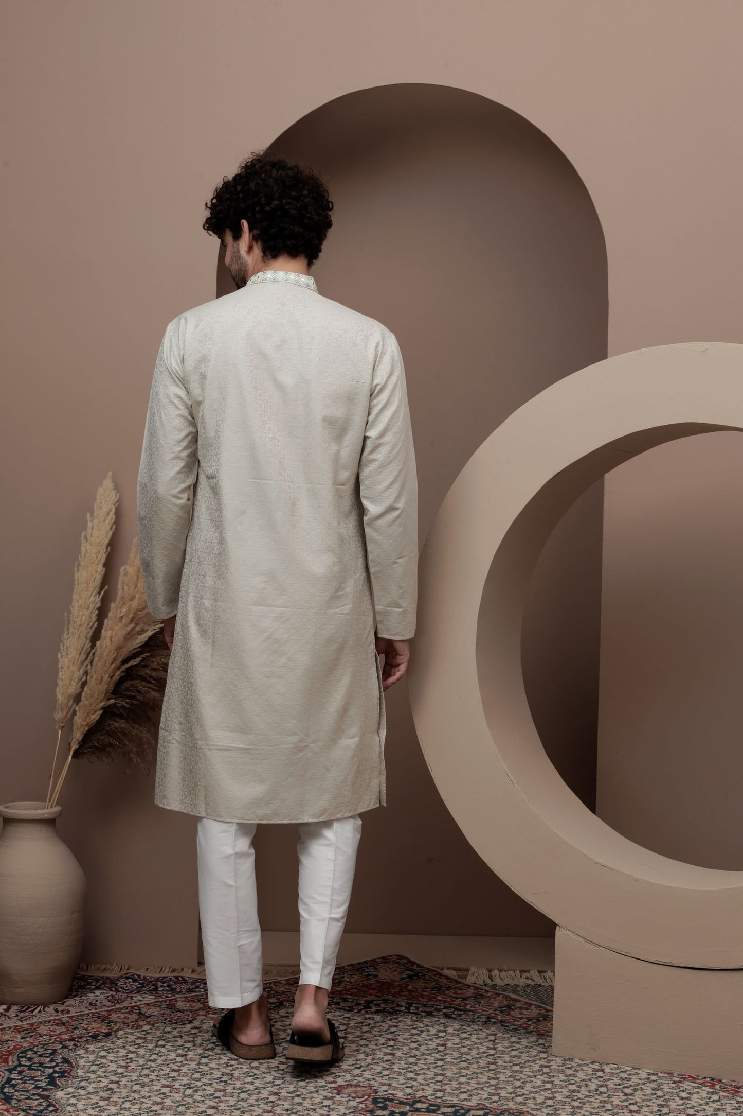 Ivery cotton silk kurta pajama for festive occasions