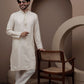 Peach cotton silk kurta pajama for festive occasions