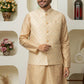 Golden Cotton Silk Outfit – Sharp Ethnic Wear for Modern Menswear