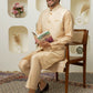 Golden Cotton Silk Outfit – Sharp Ethnic Wear for Modern Menswear