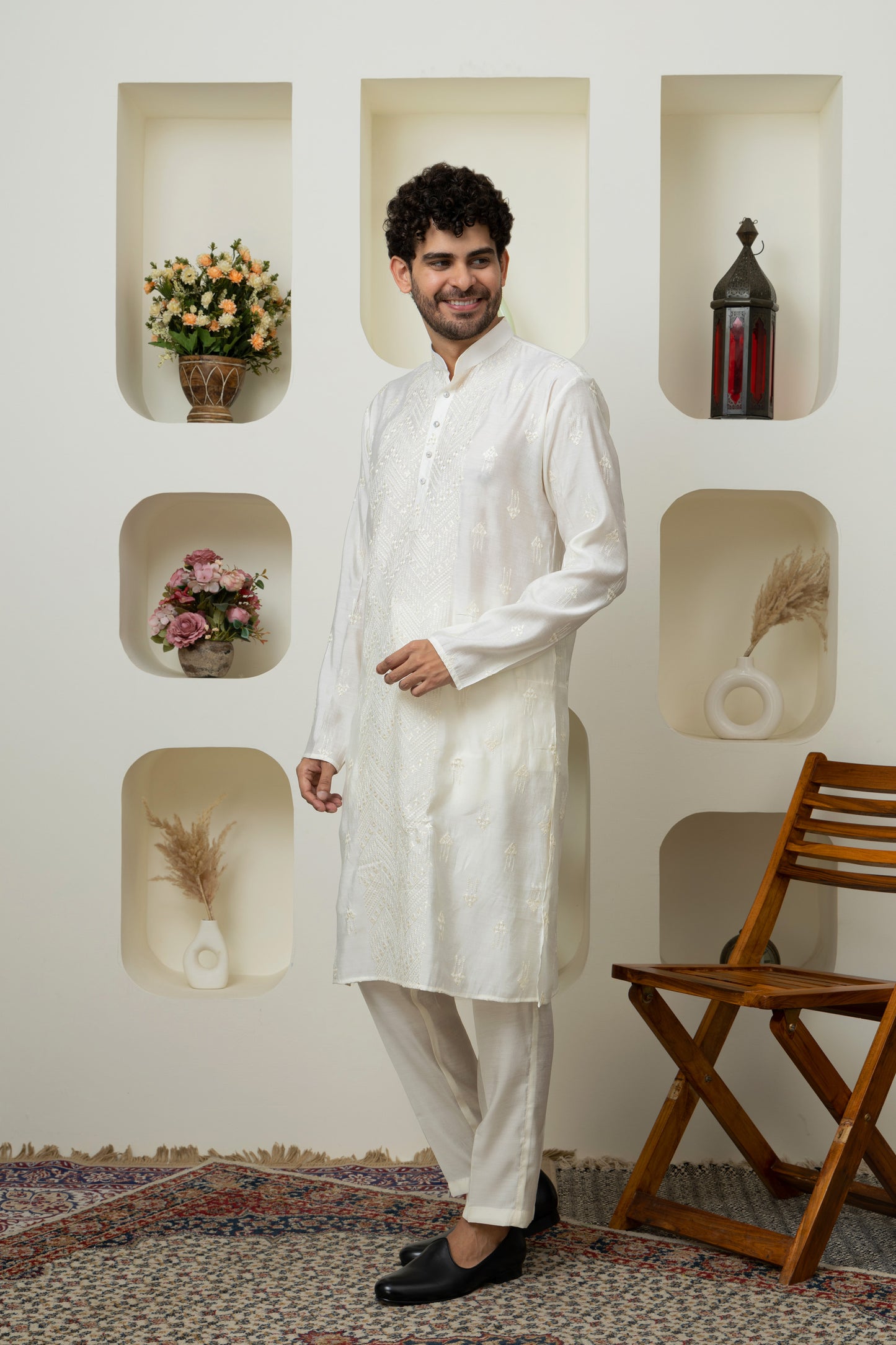 Elegant Cream cotton silk kurta pajama – Premium Ethnic Menswear Collection