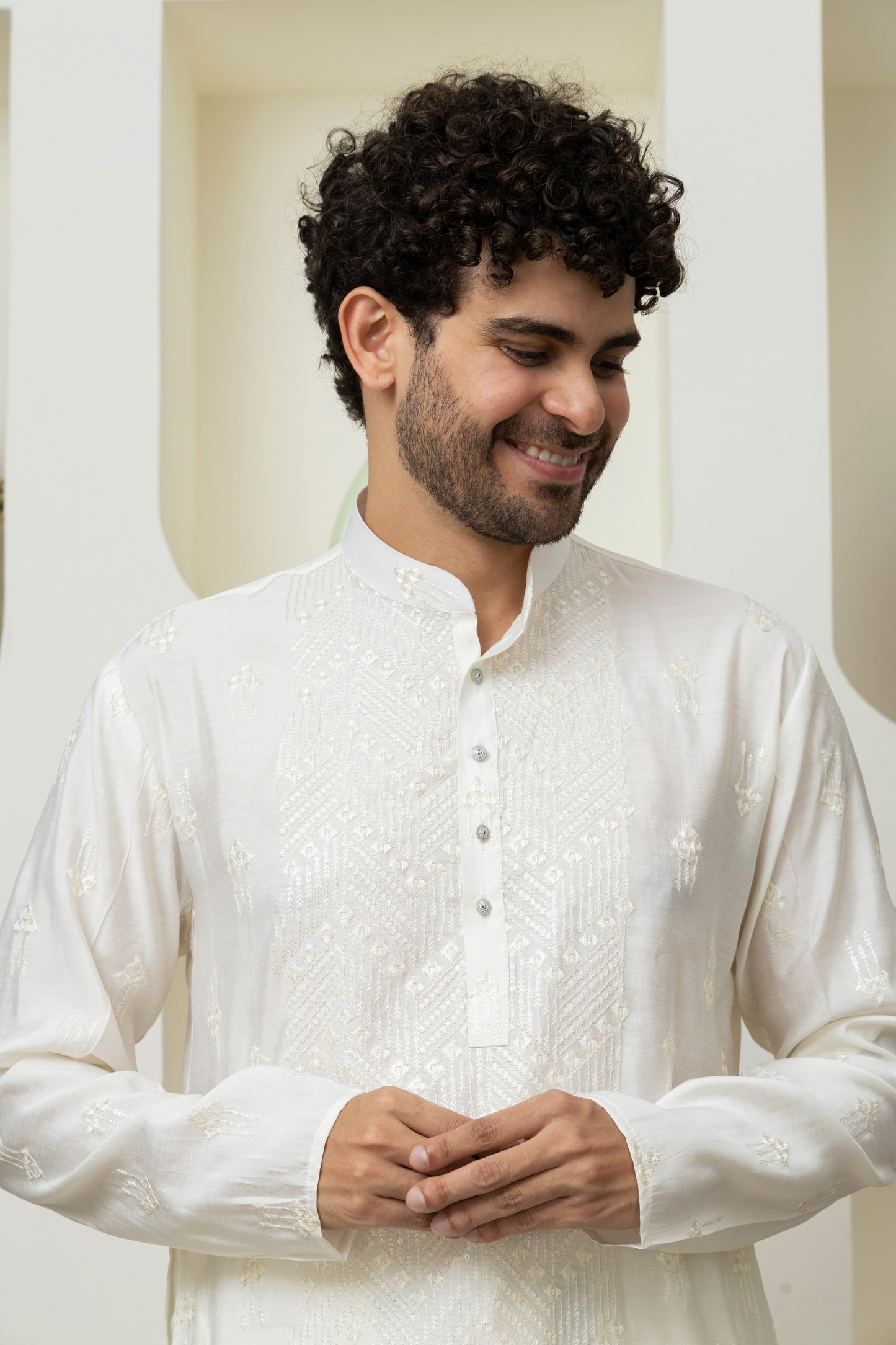Elegant Cream cotton silk kurta pajama – Premium Ethnic Menswear Collection