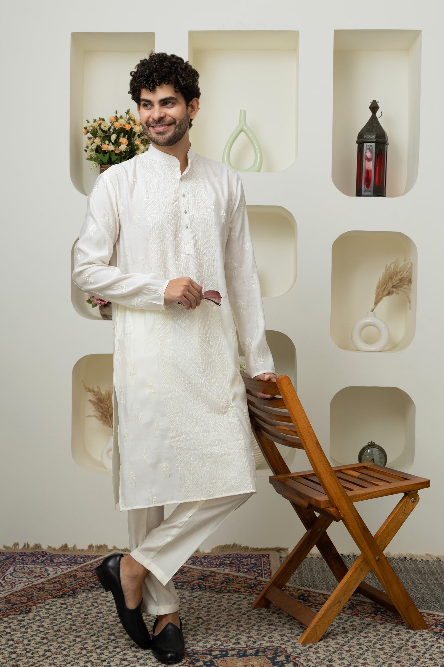 Elegant Cream cotton silk kurta pajama – Premium Ethnic Menswear Collection