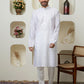 Stylish White Embroidered Kurta Pajama for Celebrations – Tailored Menswear Ethnic Look
