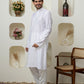 Stylish White Embroidered Kurta Pajama for Celebrations – Tailored Menswear Ethnic Look