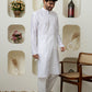 Stylish White Embroidered Kurta Pajama for Celebrations – Tailored Menswear Ethnic Look