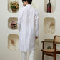 Stylish White Embroidered Kurta Pajama for Celebrations – Tailored Menswear Ethnic Look