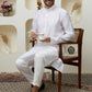 Stylish White Embroidered Kurta Pajama for Celebrations – Tailored Menswear Ethnic Look