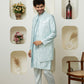 Tourquise Blue Designer Outfit – Premium Ethnic Menswear Collection