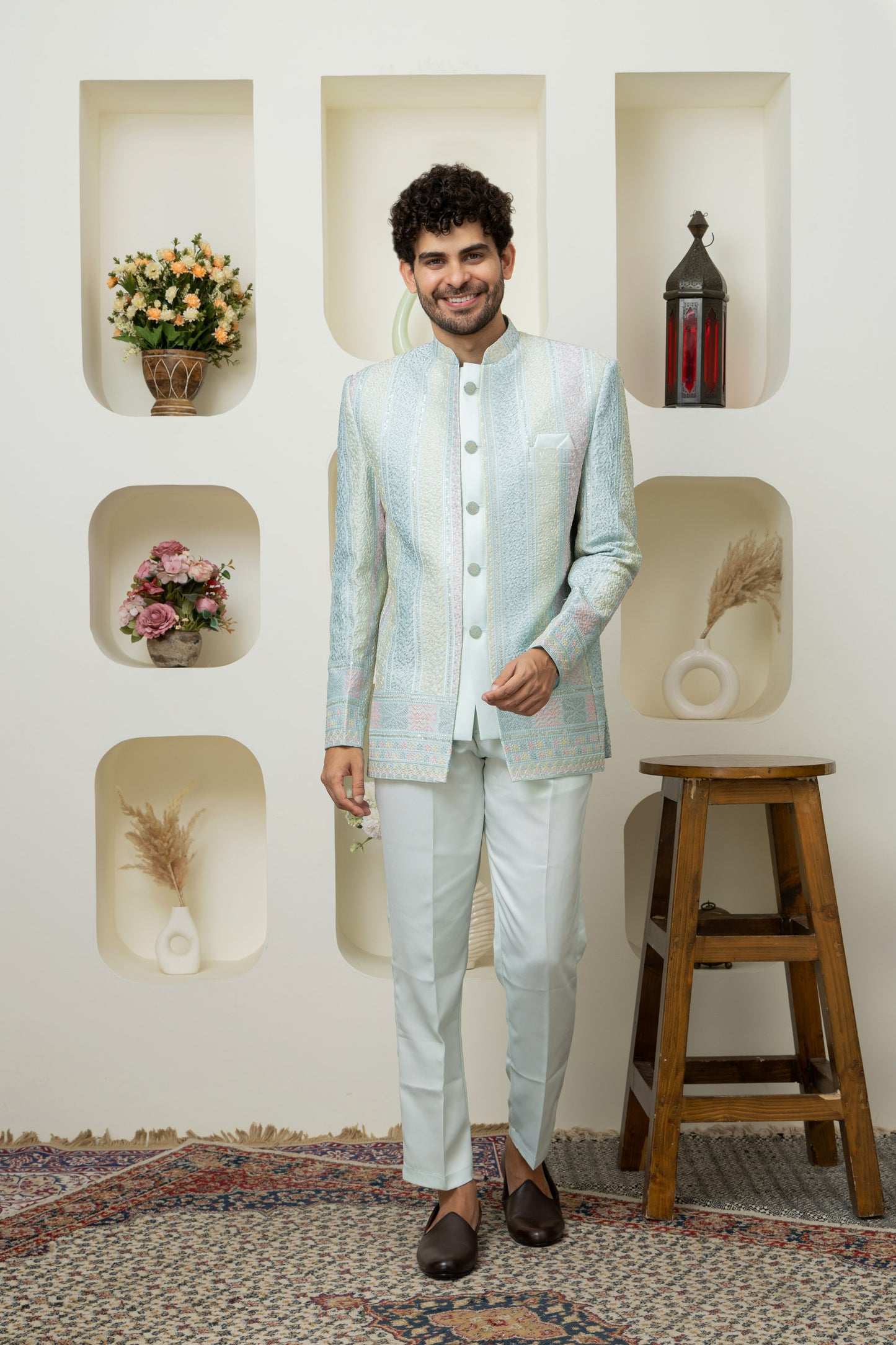 Classic Tourquise Blue Bandhgala – A Ethnic Must-Have for Menswear