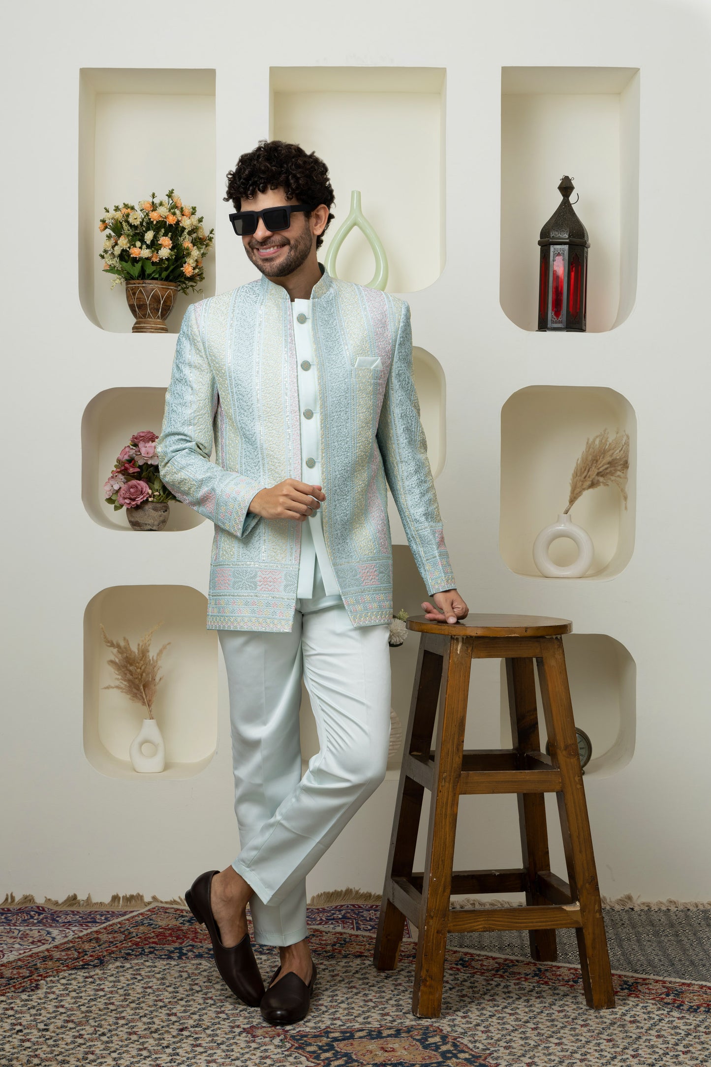 Classic Tourquise Blue Bandhgala – A Ethnic Must-Have for Menswear