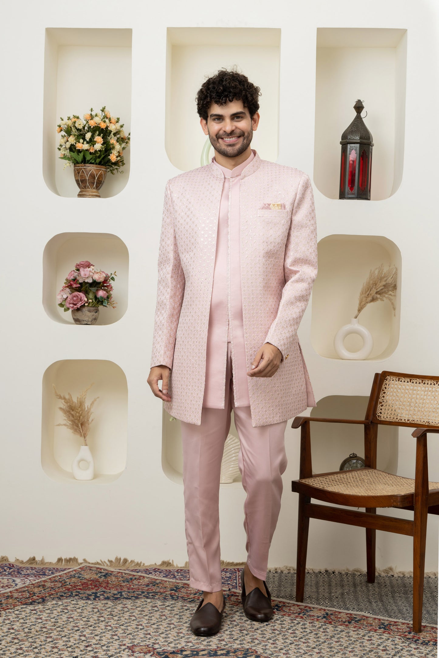 Classic Pink Indo Western – A Ethnic Must-Have for Menswear