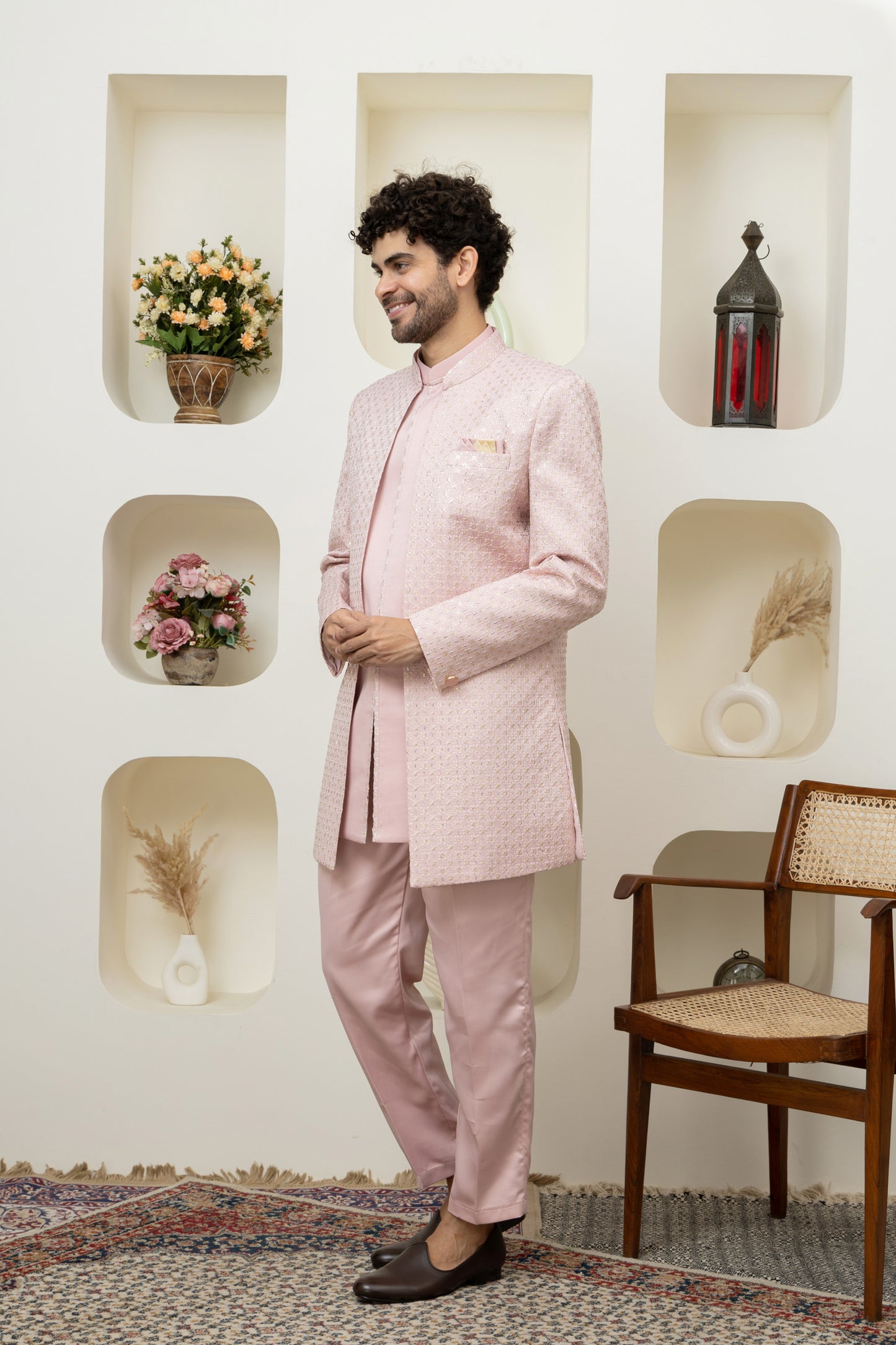 Classic Pink Indo Western – A Ethnic Must-Have for Menswear