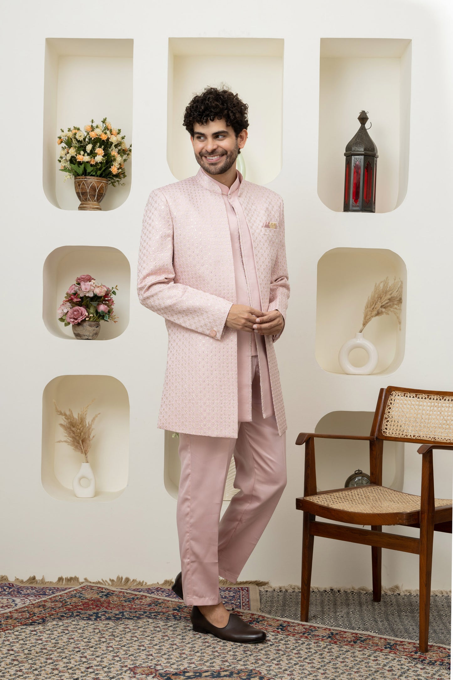 Classic Pink Indo Western – A Ethnic Must-Have for Menswear