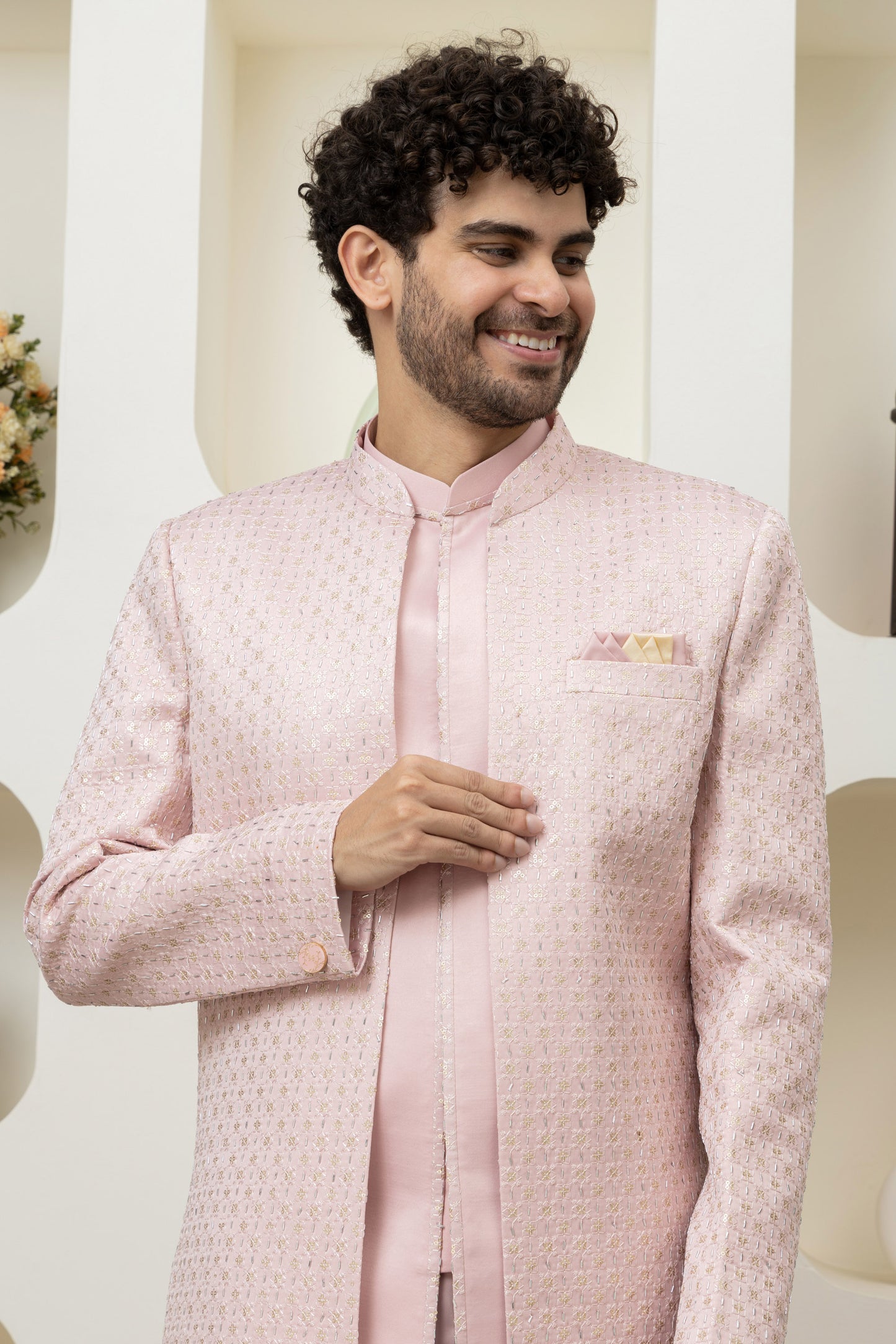 Classic Pink Indo Western – A Ethnic Must-Have for Menswear