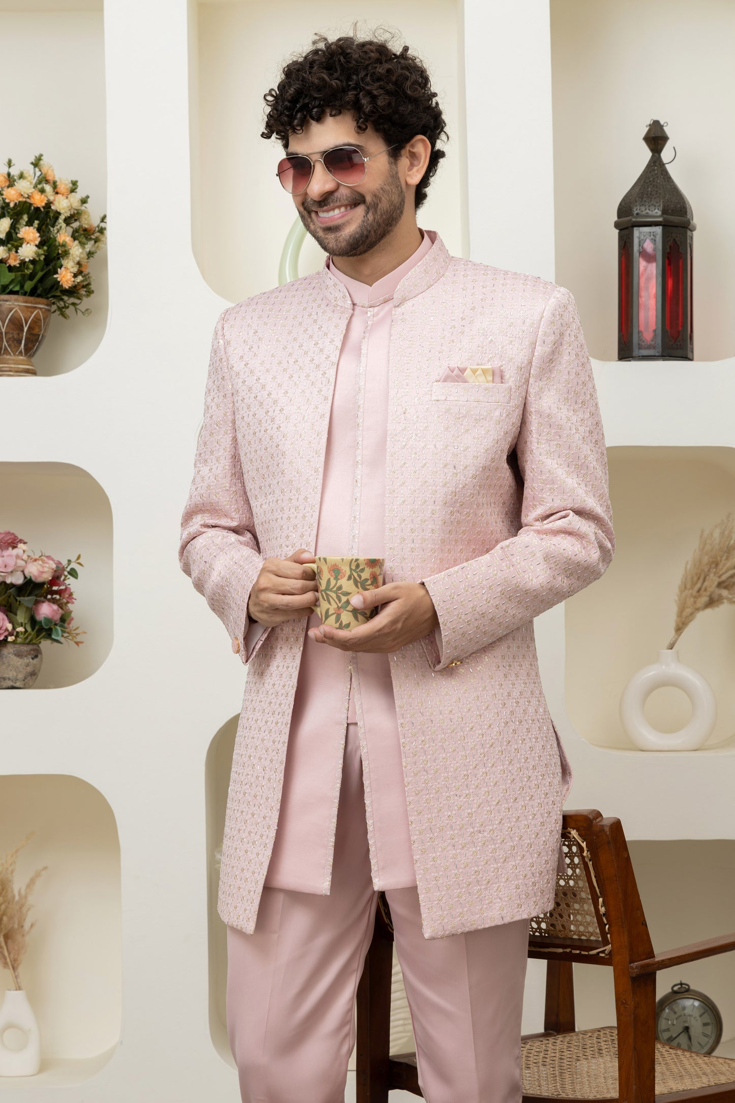 Classic Pink Indo Western – A Ethnic Must-Have for Menswear