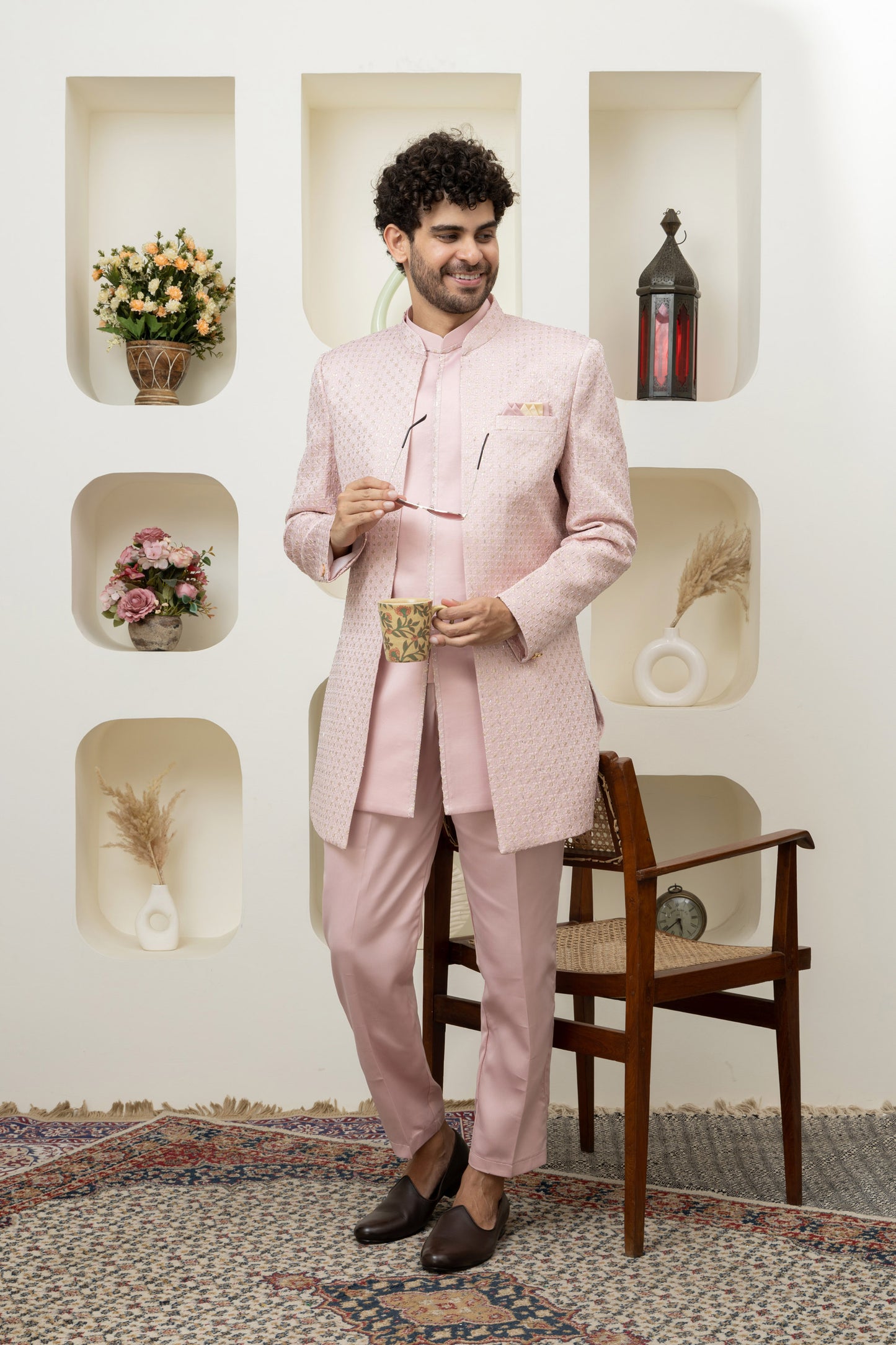 Classic Pink Indo Western – A Ethnic Must-Have for Menswear