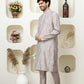 Stylish Metalic Grey embroidered Cotton Silk Kurta Pajama for Celebrations – Tailored Menswear Ethnic Look