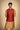 Men's Ethnic Wear – Orange With Blue Jacket With Orange Touch Kurta Pajama Set for Special Moments
