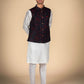 White With Blue Jacket Men's Kurta Ensemble – Classic Ethnic Style Reinvented