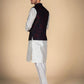 White With Blue Jacket Men's Kurta Ensemble – Classic Ethnic Style Reinvented