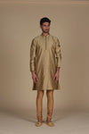 Kurta Pajama Set for Men's in Beige Brown – Elegant Ethnic Attire